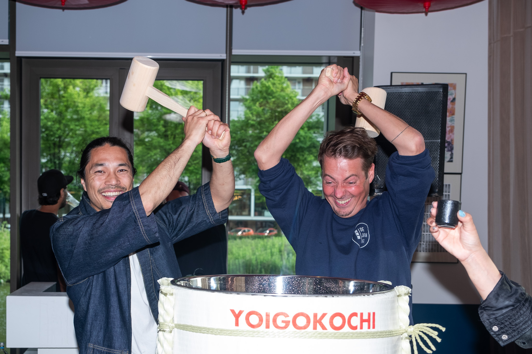 Sake ceremonie tijdens de Grand opening De Japanner Zuid