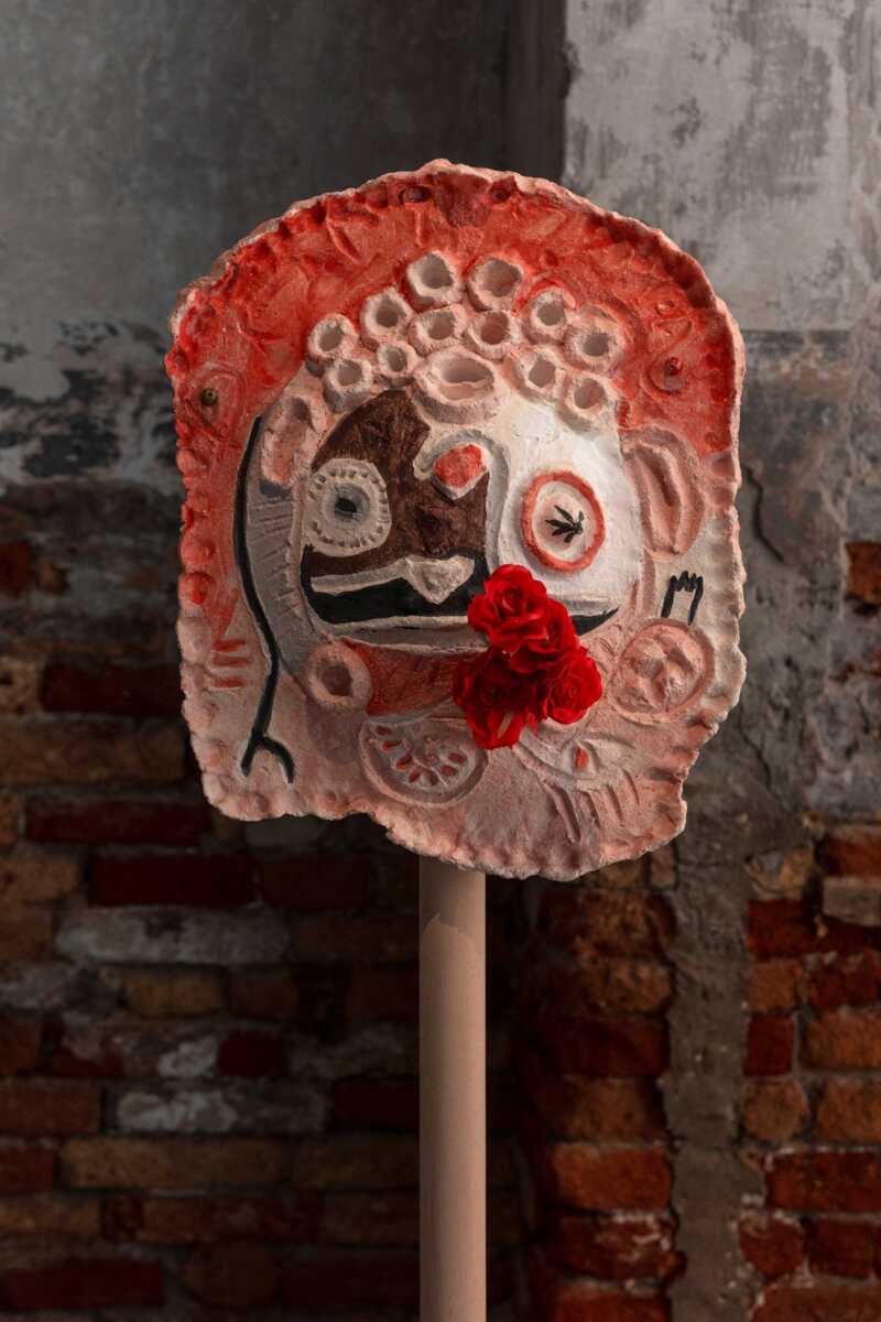 Mounira Al Solh, A Dance with her Myth, 2024. Ceramic, glaze, paint. Courtesy the artist & Sfeir-Semler Gallery Beirut/Hamburg. Photo FedericoVespignani©LVAA