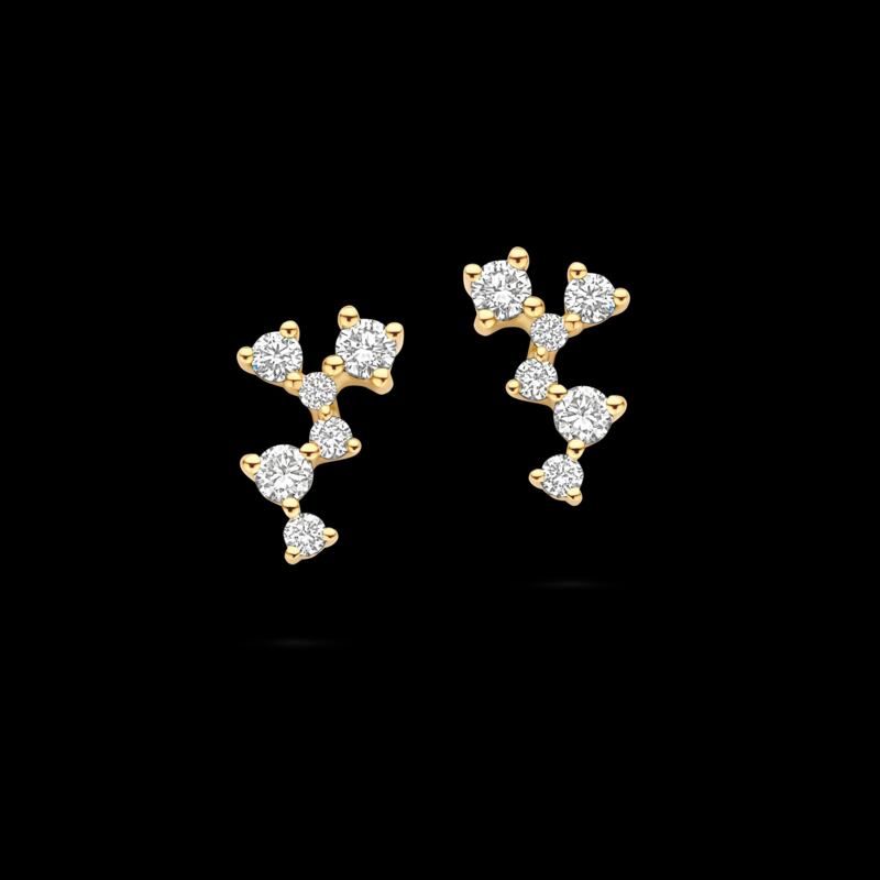 GIGI BY GASSAN Oorbellen Diamond Fantasy Endless Solitairs