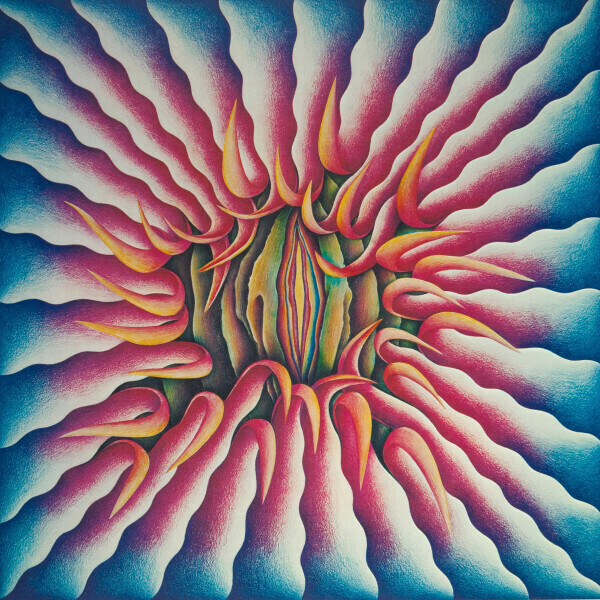 Judy Chicago, Peeling Back, 1974 Offset fotolithografie op rag paper, 72,39 × 55,88 cm Collectie Jordan Schnitzer Family Foundation © Judy Chicago / Artists Rights Society (ARS), New York; foto © Donald Woodman / ARS, NY Courtesy of the artist