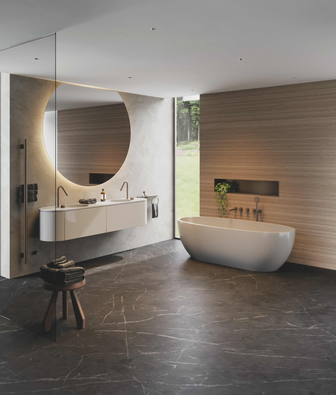 Hotbath Guy-serie in Tuscan Bronze, Hotbath nissen en Hotbath handdoekwarmers