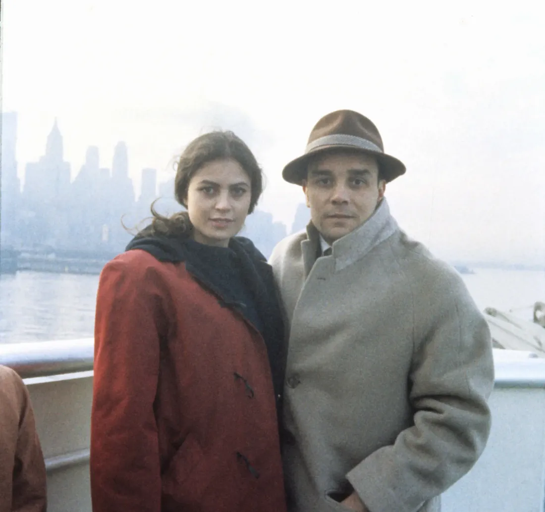 Portret van Rotraut en Yves Klein tijdens hun reis door de Verenigde Staten, 1961 Haven van New York Foto ©: Alle rechten voorbehouden
