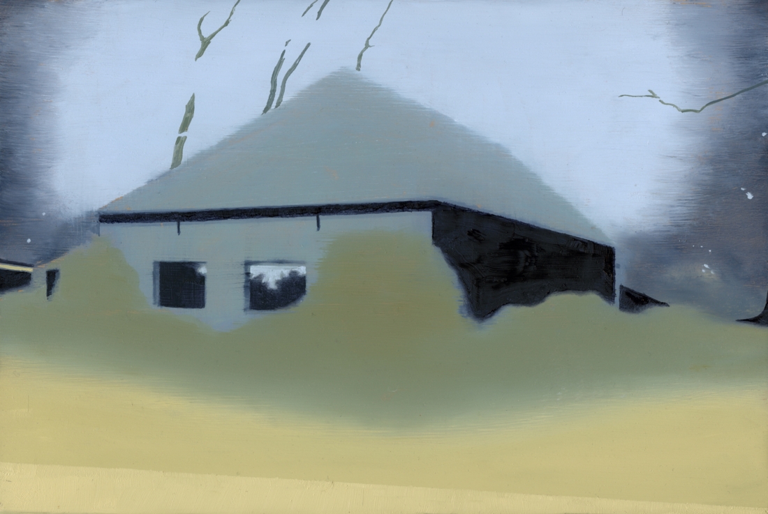 Christiaan Kuitwaard, Rolfs huisje, 2025,  paneel, 20 x 29 cm, collectie kunstenaar