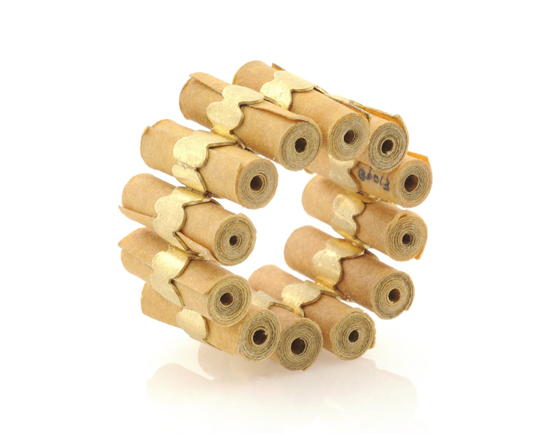 Herinnering, ring, 1995, papier, goud