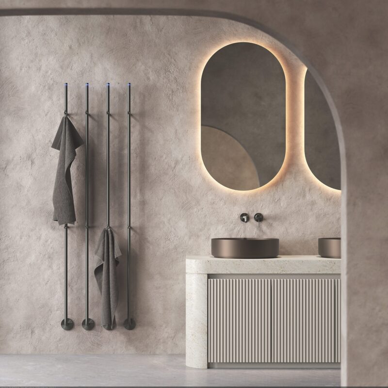 Instamat Jay handdoekwarmer in Gun Metal